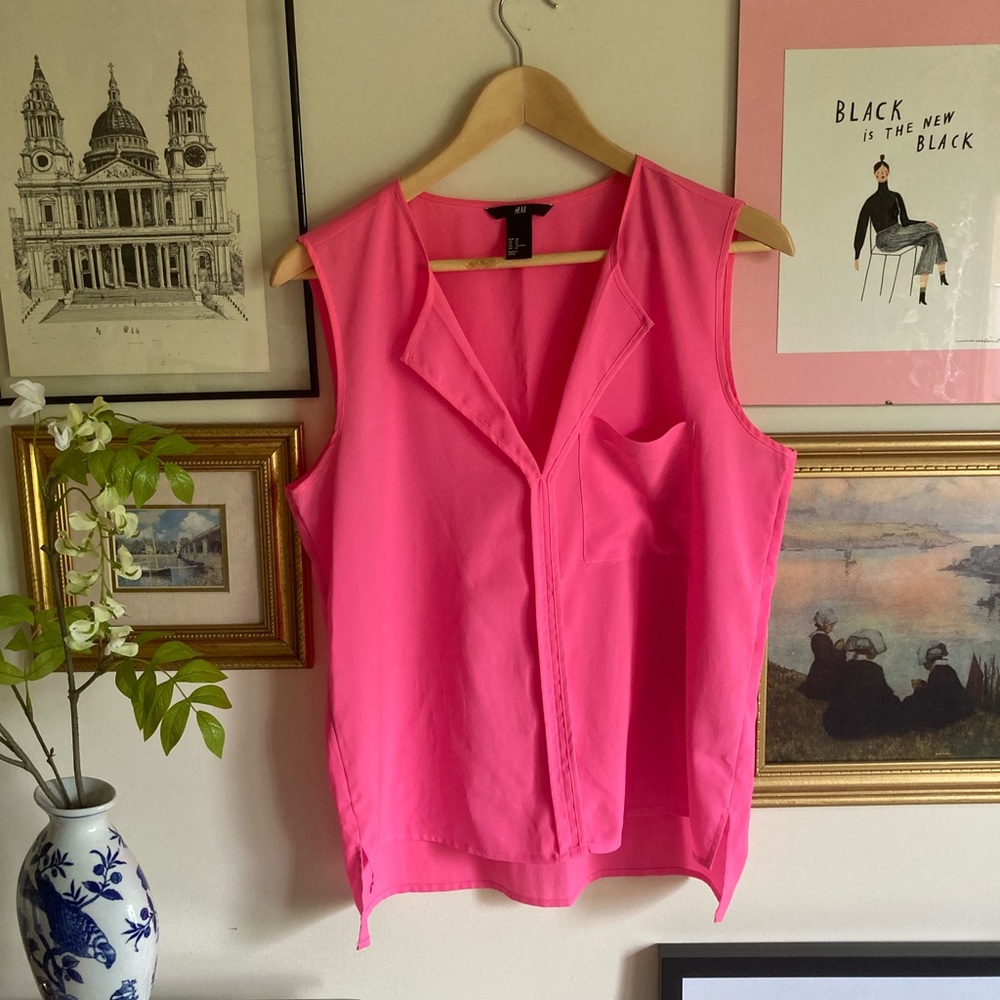Hot Pink Sheer Top
